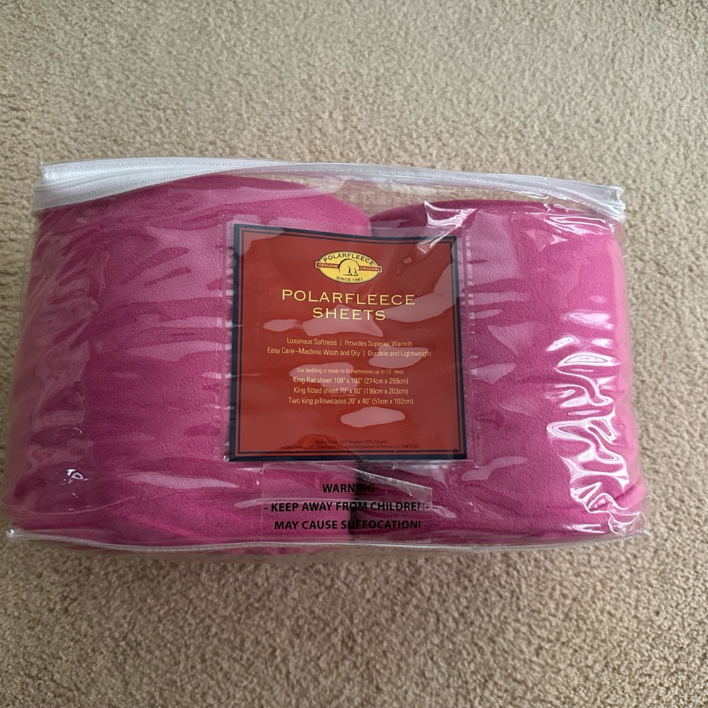King Fleece sheet set NEW